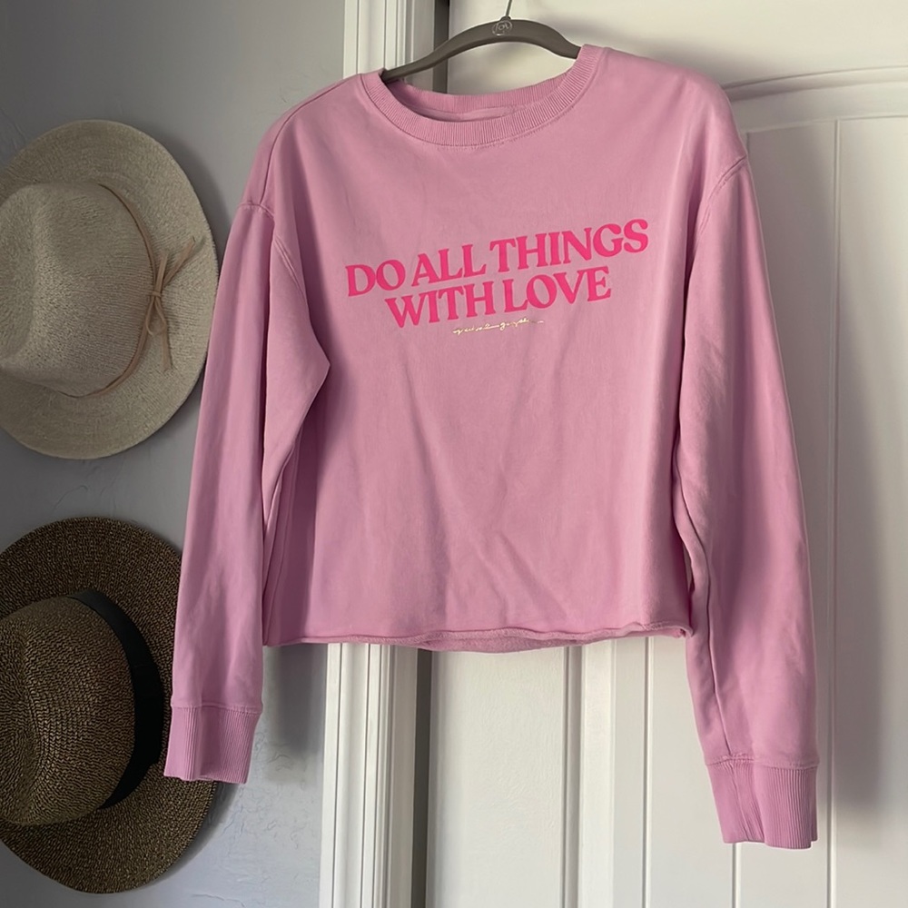 Do All Things With Love cropped sweatshirt